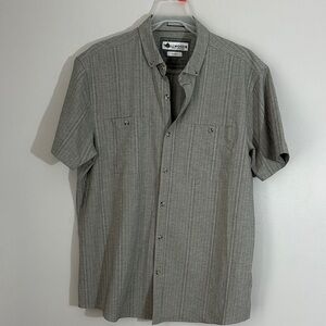 Tall Woods Stretch Men's Gray Short Sleeve Shirt size L